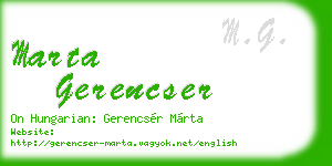 marta gerencser business card
